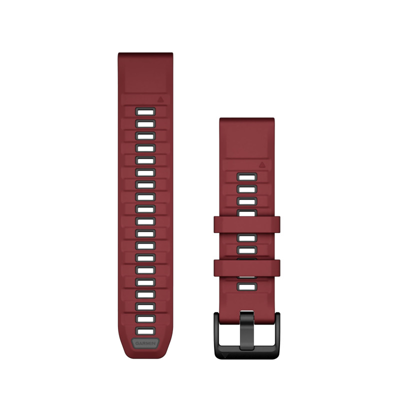 Garmin QuickFit, bracelet en silicone noir/gris galet de 20 mm, Marsala/graphite, 26mm, Moderne