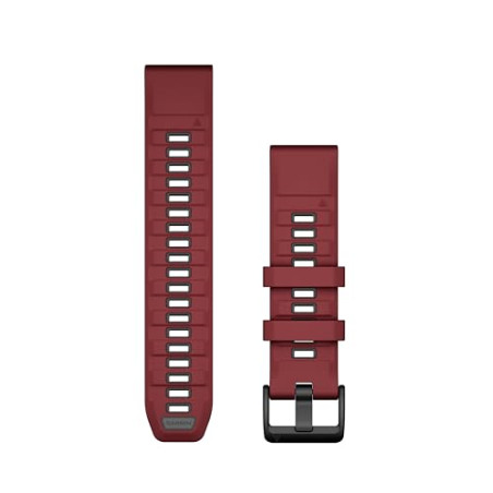Garmin QuickFit, bracelet en silicone noir/gris galet de 20 mm, Marsala/graphite, 26mm, Moderne