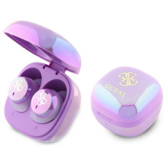 CG Mobile Guess Casque Bluetooth TWS + Iridescent 4G Logo imprimé Violet