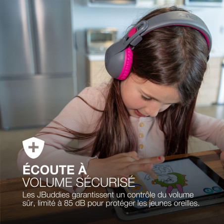 JLab JBuddies Studio 2 Casque sans Fil pour Enfants - Bluetooth, Volume limité, Micro intégré, 65h+ d'autonomie, Isolation phoni