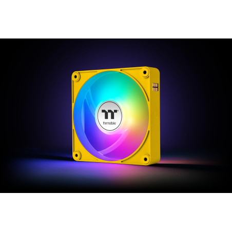 Thermaltake CT120 EX ARGB Sync|120mm|Pack de 3|Connexion en série magnétique MagForce 2.0|PWM 500-2000 TR/Min|9 LED adressables|