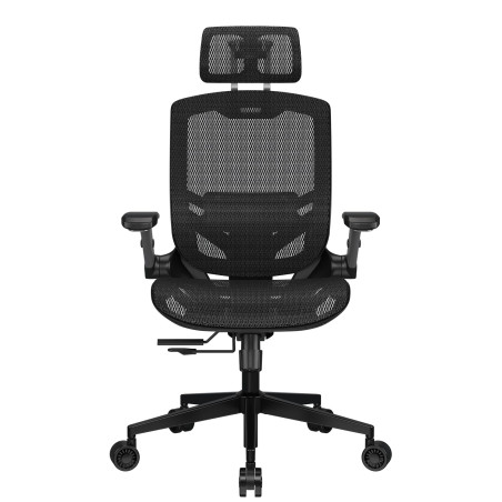COUGAR Speeder One Fauteuil de Jeu Ergonomique : adapté au Corps, Tissu en Maille, accoudoirs Pliables 2D, Soutien Lombaire, Hau
