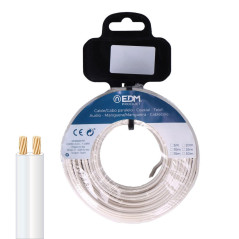 EDM Product Câble parallèle EDM 28758 blanc 20 m bobine audio - Marque EAN : 8425998287585
