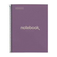 Miquelrius - Cahier A4 recyclé, 80 feuilles 80 g/m², petits carreaux 5x5 mm, carnet en papier recyclé (post-consommation), 1 ban