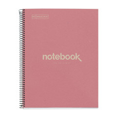 Miquelrius - Cahier A4 recyclé, 80 feuilles 80 g/m², petits carreaux 5x5 mm, carnet en papier recyclé (post-consommation), 1 ban