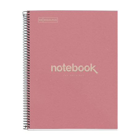 Miquelrius - Cahier A4 recyclé, 80 feuilles 80 g/m², petits carreaux 5x5 mm, carnet en papier recyclé (post-consommation), 1 ban