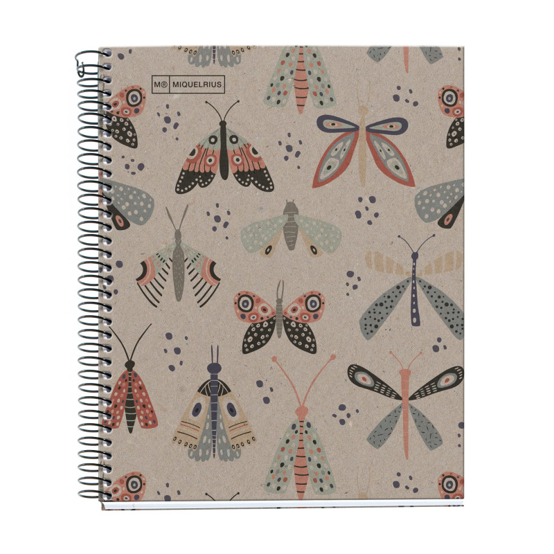 Miquelrius - Carnet de notes 100% recyclé, 1 bande de couleur, A5, 80 feuilles quadrillées, 5 mm, papier 80 g, 2 perceuses, couv Miquelrius - Carnet de notes 100% recyclé, 1 bande de couleur, A5, 80 feuilles quadrillées, 5 mm, papier 80 g, 2 perceuses, couv