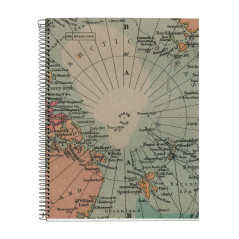 Miquelrius Carnet de notes 100% recyclé – 1 bande de couleur, A4, 80 feuilles à rayures horizontales, papier 80 g, 4 trous, couv