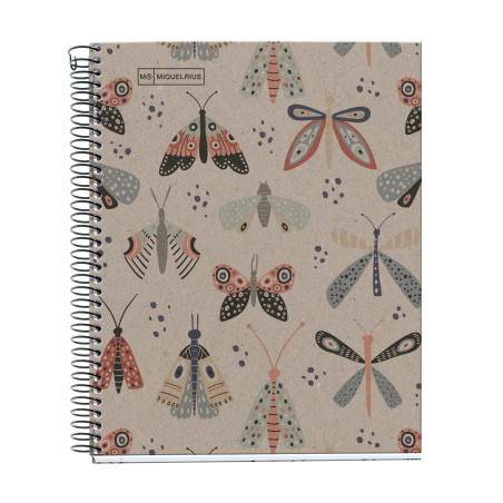 Miquelrius 6111 Carnet de notes 100 Pour cent Recyclé, 1 bande de couleur, 80 feuilles à rayures horizontales, papier 80 g, 2 pe