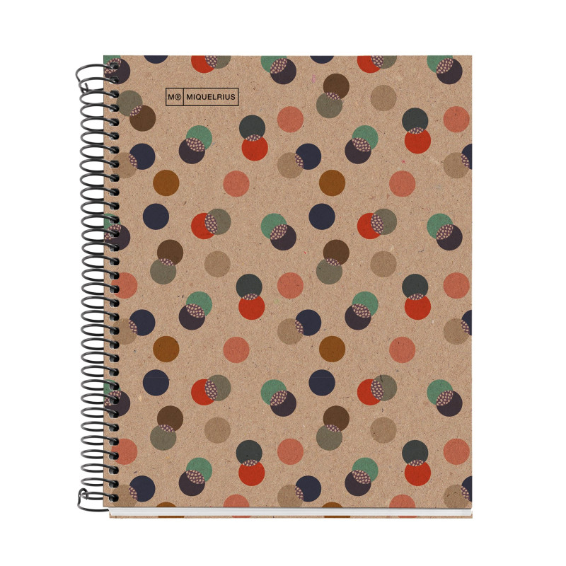 Miquelrius - Carnet 100% Recyclé, 1 Bande Couleur, A5, 80 Feuilles Lignées Horizontalement, Papier 80 g, 2 Trous, Couverture Car Miquelrius - Carnet 100% Recyclé, 1 Bande Couleur, A5, 80 Feuilles Lignées Horizontalement, Papier 80 g, 2 Trous, Couverture Car