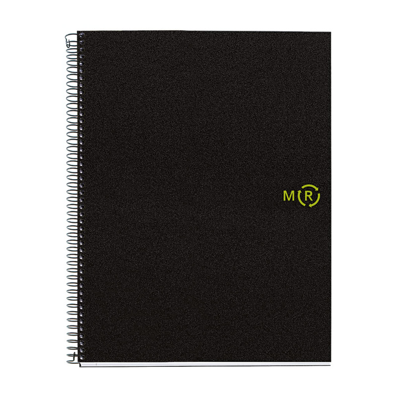 Miquelrius - Carnet de notes A4, 120 feuilles, 4 bandes de couleur, papier recyclé, grille 5 mm, couverture en polypropylène rec Miquelrius - Carnet de notes A4, 120 feuilles, 4 bandes de couleur, papier recyclé, grille 5 mm, couverture en polypropylène rec