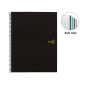 Miquelrius - Carnet de notes A4, 120 feuilles, 4 bandes de couleur, papier recyclé, grille 5 mm, couverture en polypropylène rec Miquelrius - Carnet de notes A4, 120 feuilles, 4 bandes de couleur, papier recyclé, grille 5 mm, couverture en polypropylène rec