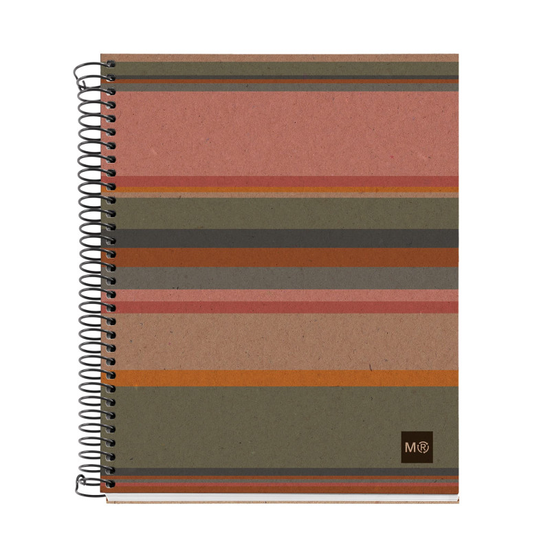 Miquelrius - Carnet 100% Recyclé, 4 Bandes Couleurs, A5, 120 Feuilles Quadrillées 5x5 mm, Papier 80 g, 2 Trous, Couverture Carto Miquelrius - Carnet 100% Recyclé, 4 Bandes Couleurs, A5, 120 Feuilles Quadrillées 5x5 mm, Papier 80 g, 2 Trous, Couverture Carto