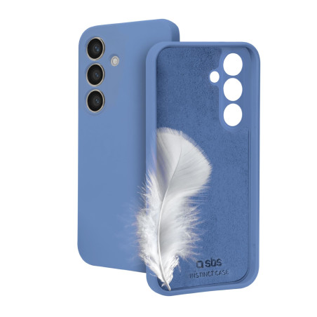 SBS Instinct Coque pour Samsung S25 - Compatible avec Chargement sans Fil, Surface Soft-Touch, Douce au Toucher et intérieur en