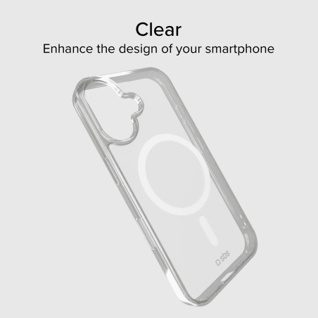 SBS Light MagSafe Coque pour iPhone 16 - Flexible et résistant, Protection Antichoc et Anti-Rayures, Protection Appareil Photo,