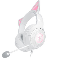 Razer Kraken Kitty V2 - Casque Filaire RGB avec Kitty Ears pour Le Jeu et Le Streaming (325 g, Triforce 40 mm Drivers, HyperClea