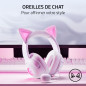 Razer Kraken Kitty V2 - Casque Filaire RGB avec Kitty Ears pour Le Jeu et Le Streaming (325 g, Triforce 40 mm Drivers, HyperClea Razer Kraken Kitty V2 - Casque Filaire RGB avec Kitty Ears pour Le Jeu et Le Streaming (325 g, Triforce 40 mm Drivers, HyperClea