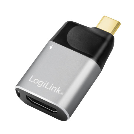 LogiLink CUA0203 - Adaptateur USB 3.2 Gen2 (Type-C) vers HDMI (Type-A), Ultra HD jusqu'à 4K, Port USB-C PD 3.0 (Power Delivery),