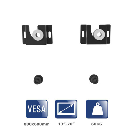 Akyga AK-MB-12 Support Mural Universel LCD 60 kg VESA 600 x 400 mm 13-70"