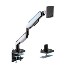 LogiLink Support pour écran de 17 à 49" avec Ressort à gaz, Montage par Serrage de Table ou Trou de Table, capacité de Charge ju
