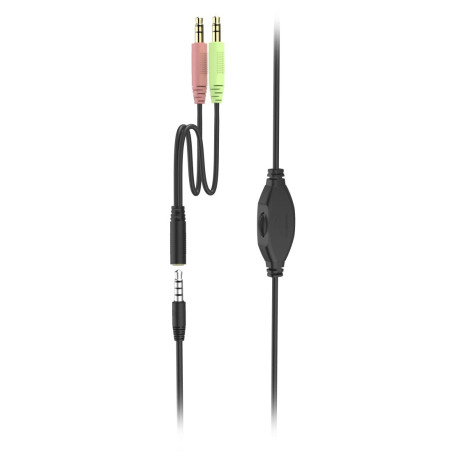 Hama HS-P100 V2 Casque Micro - Casque Jack, Microphone Intégré, Ultra léger, Télécommande Intégrée - Noir