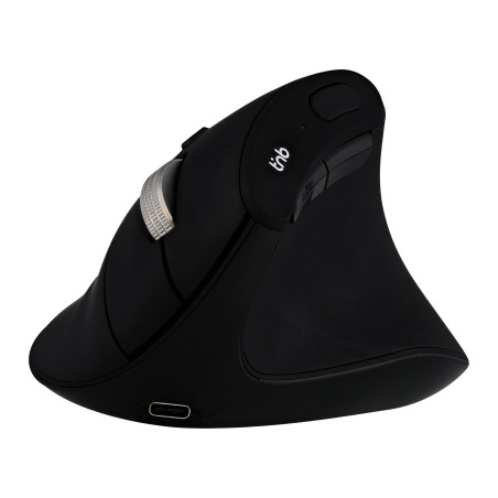 T'nB - Souris Infinite Ergonomique Verticale, 4800 DPI, Molette Débrayable, Double Mode Bluetooth et Dongle USB, Batterie Rechar