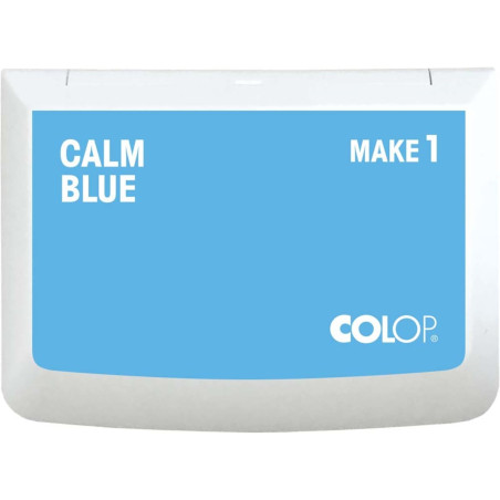 COLOP Tampon encreur MAKE 1 Calm Blue 50 x 90 mm, pour tampon manuel traditionnel