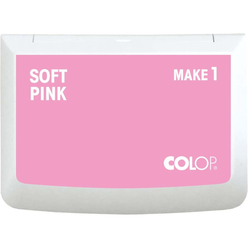 COLOP MAKE 1 Tampon encreur, soft pink, 50 x 90 mm, tampon encreur pour tampons manuels traditionnels et tampons créatifs COLOP MAKE 1 Tampon encreur, soft pink, 50 x 90 mm, tampon encreur pour tampons manuels traditionnels et tampons créatifs
