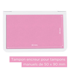 COLOP MAKE 1 Tampon encreur, soft pink, 50 x 90 mm, tampon encreur pour tampons manuels traditionnels et tampons créatifs