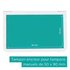 COLOP Tampon encreur MAKE 1 Fresh Mint 50 x 90 mm, pour tampon manuel traditionnel
