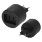 Brennenstuhl 1508500010 Adaptateur Secteur de Voyage Usa/Euro Avec Fusible, Noir Brennenstuhl 1508500010 Adaptateur Secteur de Voyage Usa/Euro Avec Fusible, Noir