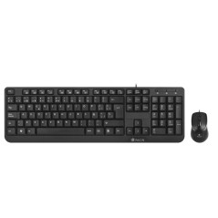 NGS COCOAKIT Set de Clavier Multimédia et Souris Optique avec Câble, 1000dpi, USB (QWERTY Portugais)