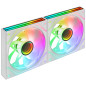 Mars Gaming MF-3DPROX2R, Kit de 2 Ventilateurs 120mm, Pales Inversées, Éclairage ARGB Triple Miroir Infini 360°, Contrôle PWM, R Mars Gaming MF-3DPROX2R, Kit de 2 Ventilateurs 120mm, Pales Inversées, Éclairage ARGB Triple Miroir Infini 360°, Contrôle PWM, R