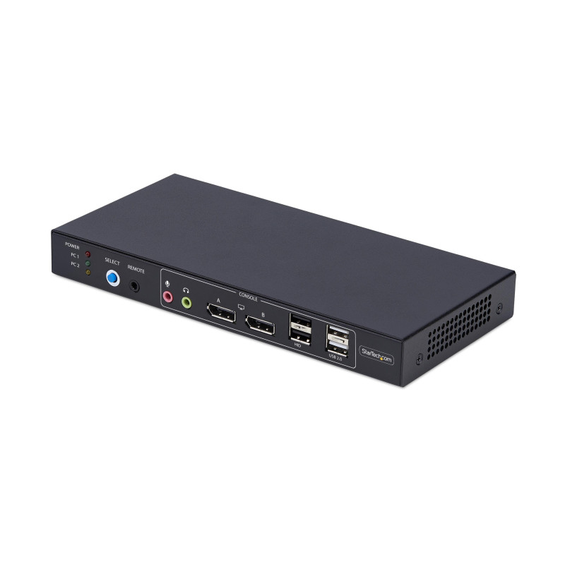 StarTech.com Switch KVM DisplayPort 2 Ports avec Matrice Vidéo Double Vue, 4K 60Hz, Hub 4x Ports USB, Matrice KVM DP 1.2, TAA