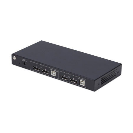 StarTech.com Switch KVM DisplayPort 2 Ports avec Matrice Vidéo Double Vue, 4K 60Hz, Hub 4x Ports USB, Matrice KVM DP 1.2, TAA