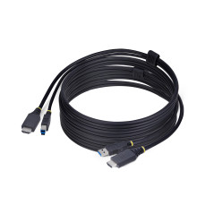 StarTech.com Câble KVM HDMI de 3 m et USB 5Gbps, 4K 60Hz, Câble Combo HDMI 2.0 et USB pour Commutateurs/Switchs KVM