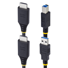 StarTech.com Câble KVM HDMI de 3 m et USB 5Gbps, 4K 60Hz, Câble Combo HDMI 2.0 et USB pour Commutateurs/Switchs KVM