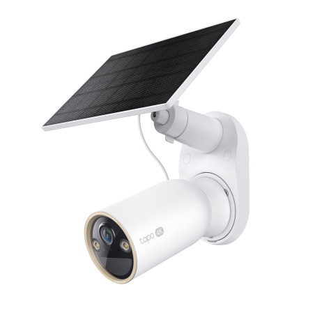 Tapo C460 KIT Caméra de Surveillance Extérieure 4K 8MP avec Panneau Solaire, Vision Nocturne Couleur Starlight, Wi-FI Dual-Band,