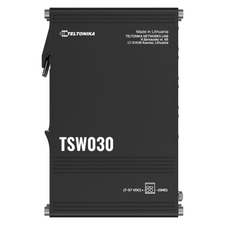 Teltonika Commutateur Ethernet TSW030, 8 ports Ethernet 10/100 Mbps, faible consommation d'énergie, support de rail DIN intégré