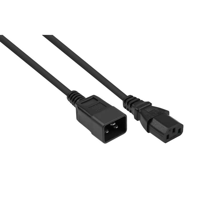 Rallonge pour Appareil Froid C20 vers Prise CEI C13 1,00 mm² 3 m Noir Rallonge pour Appareil Froid C20 vers Prise CEI C13 1,00 mm² 3 m Noir