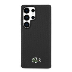 CG MOBILE Coque Originale Lacoste Logo brodé S25 Ultra Noire