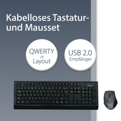 MediaRange MROS104UK Clavier/Souris sans Fil Noir