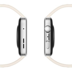 HUAWEI Montre connectée Watch Fit 4 Bluetooth Gris avec Bracelet en fluoroélastomère Blanc