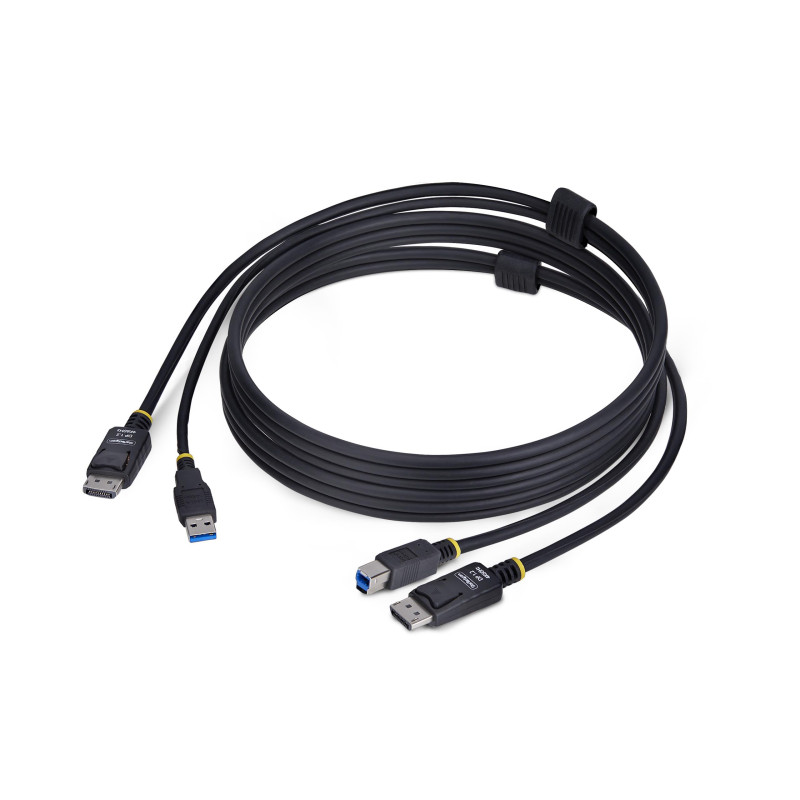 StarTech.com Câble KVM DisplayPort de 1,8m et USB 5Gbps, 4K 60Hz, Câble Combo à Compatibilité Universelle pour Switchs KVM StarTech.com Câble KVM DisplayPort de 1,8m et USB 5Gbps, 4K 60Hz, Câble Combo à Compatibilité Universelle pour Switchs KVM