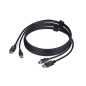 StarTech.com Câble KVM DisplayPort de 1,8m et USB 5Gbps, 4K 60Hz, Câble Combo à Compatibilité Universelle pour Switchs KVM StarTech.com Câble KVM DisplayPort de 1,8m et USB 5Gbps, 4K 60Hz, Câble Combo à Compatibilité Universelle pour Switchs KVM