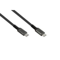 Good Connections Câble de charge et de données USB 2.0 (240 W), connecteur USB-C? vers connecteur USB-C?, anthracite, 1 m