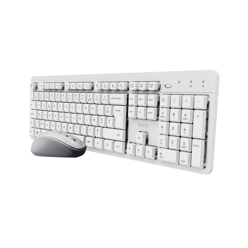 Trust ODY II Pack Clavier et Souris sans Fil AZERTY Français Silencieux, Touches Plates Flottantes, Récepteur USB Unique, Résist Trust ODY II Pack Clavier et Souris sans Fil AZERTY Français Silencieux, Touches Plates Flottantes, Récepteur USB Unique, Résist