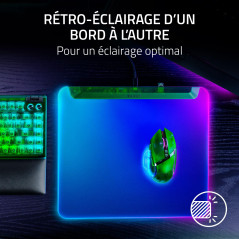 Razer Firefly V2 Pro Phantom Green Edition - Tapis de Souris de Jeu entièrement illuminé avec Chroma RGB (Port USB 2.0, Surface