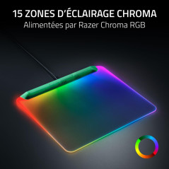 Razer Firefly V2 Pro Phantom Green Edition - Tapis de Souris de Jeu entièrement illuminé avec Chroma RGB (Port USB 2.0, Surface 