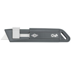 Wedo 79810 Safety Cutter CERA-Safeline Compact, lames en céramique, boîtier plastique retrait automatique de la lame, anneau de 